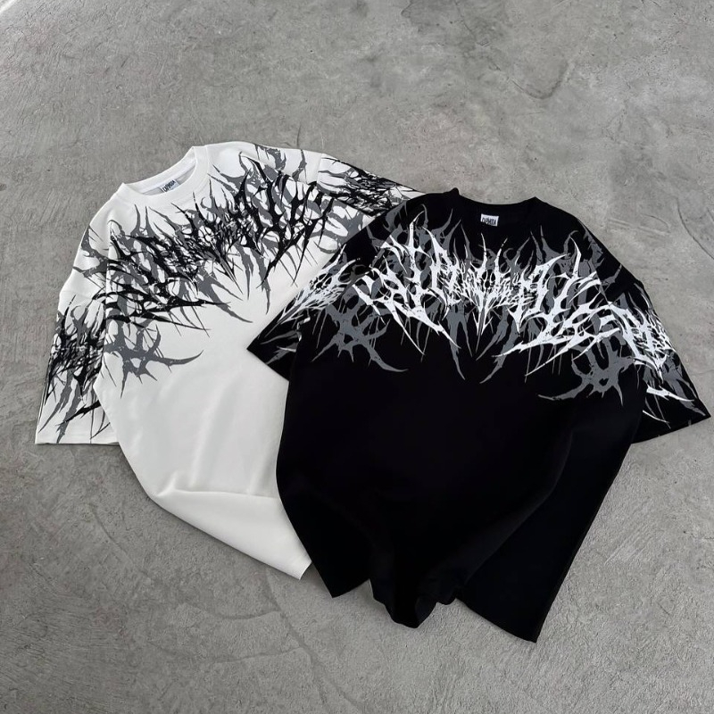 3D Printing Template - 大人用ステンシルプリント3D夏カジュアル速乾通気性半袖Tシャツ