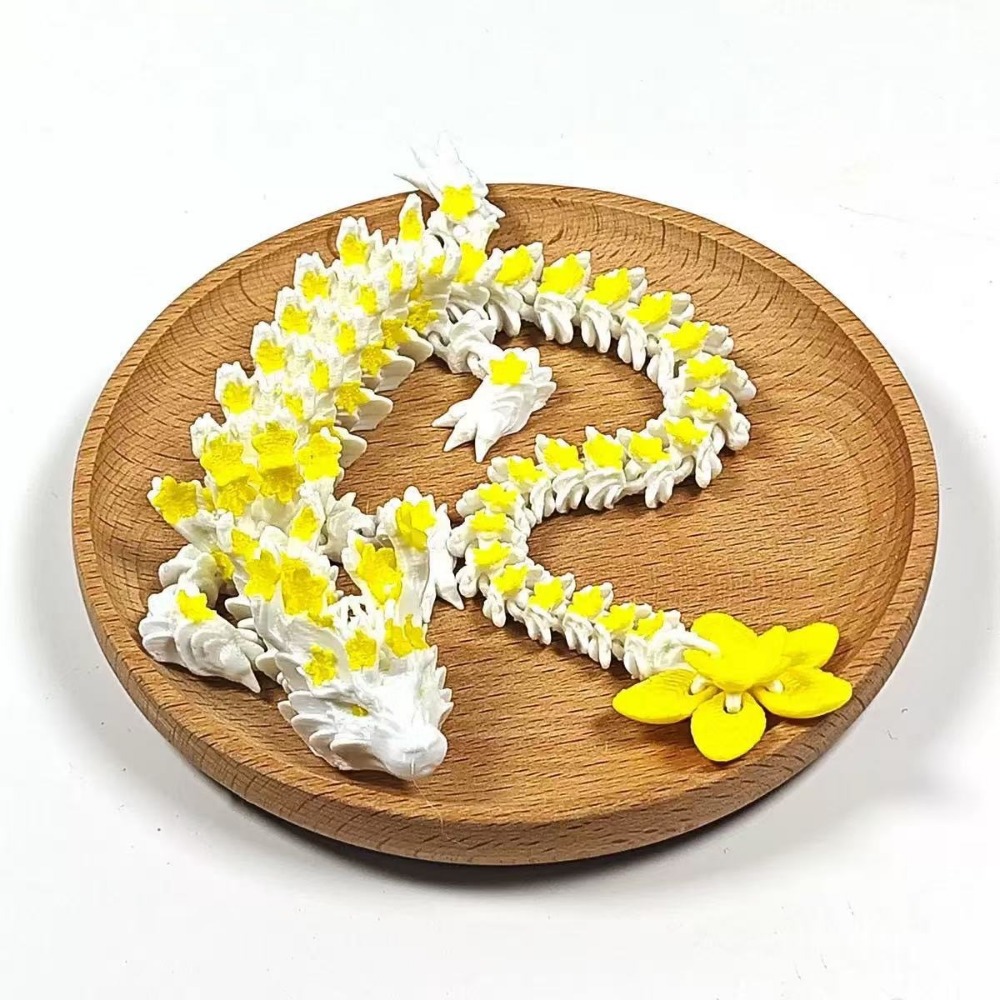 3D Printing Simulator - シミュレートされた目を持つ3Dプリントドラゴン、桜の花の咲くドラゴン、回転可能な3Dプリントディセラトプスドラゴン、レーザー加工された柔軟な3D可動式ドラゴントイズ