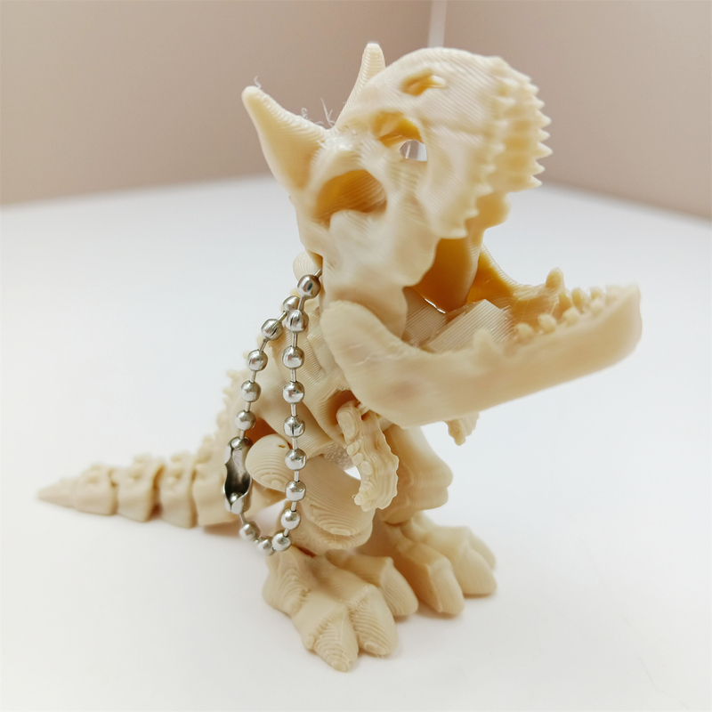 3D Printing Yourself - 3Dプリントされたティラノサウルスレックスの骨格模型 – 回転可能な関節、装飾品、フィジェットトイ、子供の誕生日用の恐竜ギフト、キーホルダー