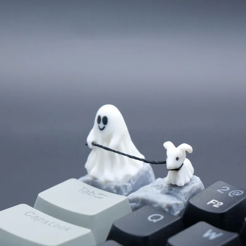 3D Printing Article - カスタマイズされた樹脂製のゴーストパピーのキーキャップ,3D印刷,パーソナリティポイント,メカニカルキーボード,チェリーMX,ハロウィーンギフト