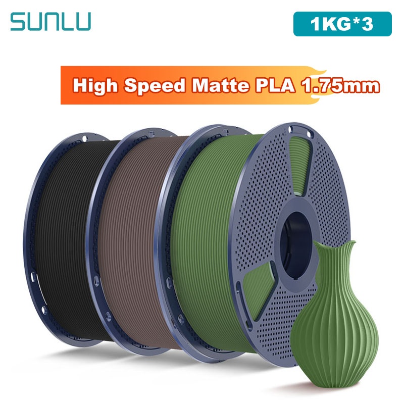 3D Printing Nylon Filament - SUNLU 3KG 高速マットPLAフィラメント 1.75mm 1000g 高速印刷用