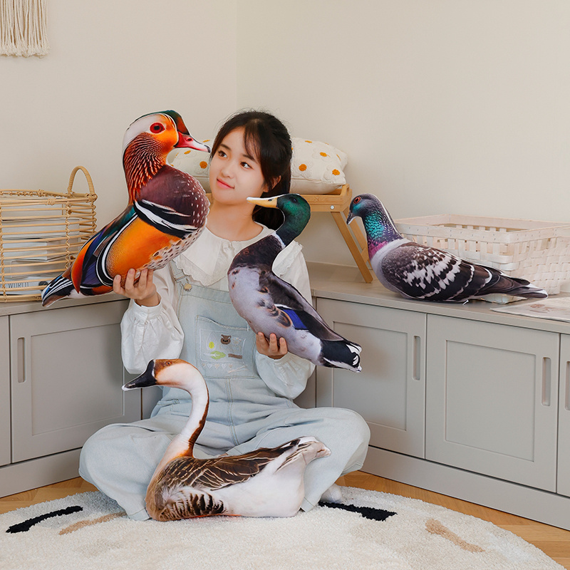 3D Printing Simulator - シミュレーション 3D プリント動物枕リアルなオウムガチョウアヒルハトキジコックぬいぐるみかわいいクッションおもちゃ家の装飾