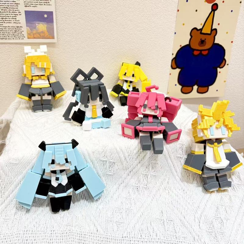 3D Printing Yourself - アニメ初音ミク3Dプリントキーホルダー、アニメフィギュア、漫画バッグデコレーションペンダント、車ペンダント、アニメコレクターへのギフト