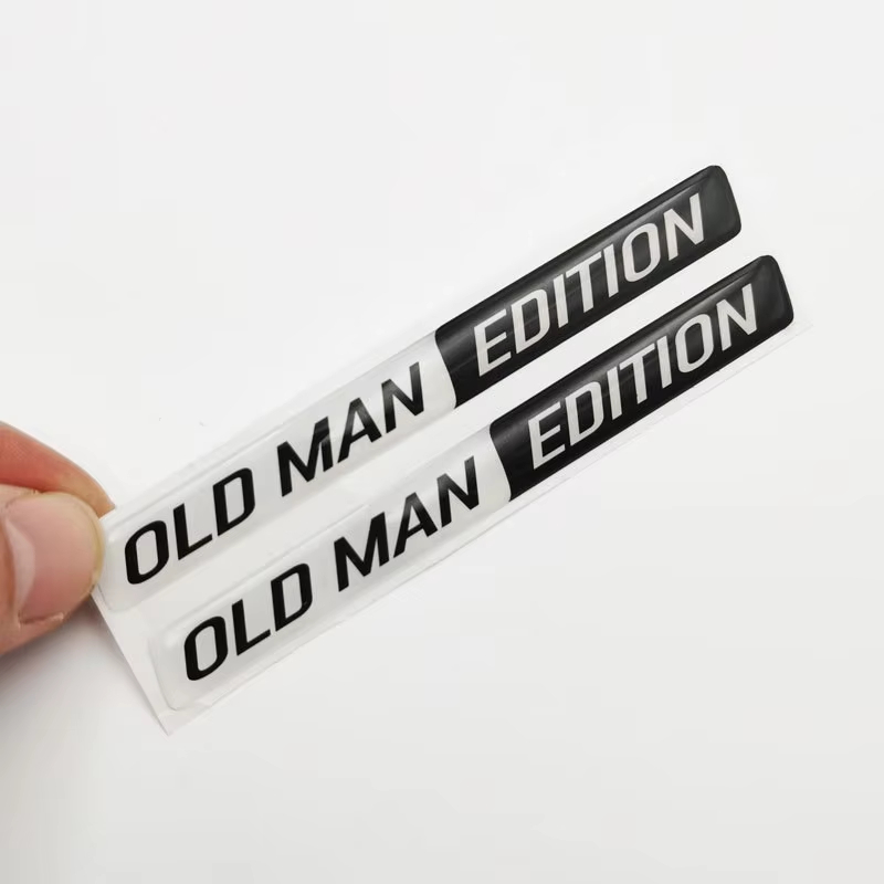 3D Printing Epoxy Resin - 2 個オールドマンエディション 3D エポキシエンブレムステッカー面白い車のデカールフェンダードア用防水ユニバーサルフィットすべてのモデル