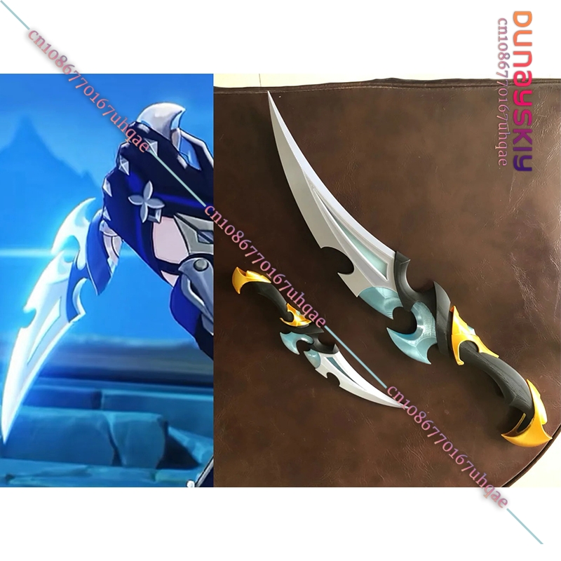 3D Printing Game - SAIKOU%原神ローヘンコスプレ小道具 3D プリントダガー アニメゲームキャラクターレプリカ武器小道具コスプレイベントハロウィン