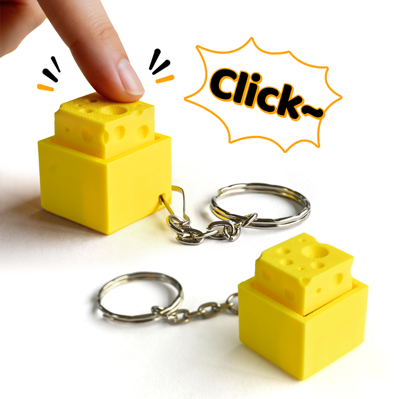 3D プリントチーズキーフィジェットクリッカーキーホルダーミ - 3D Printing Yourself のレビューと価格