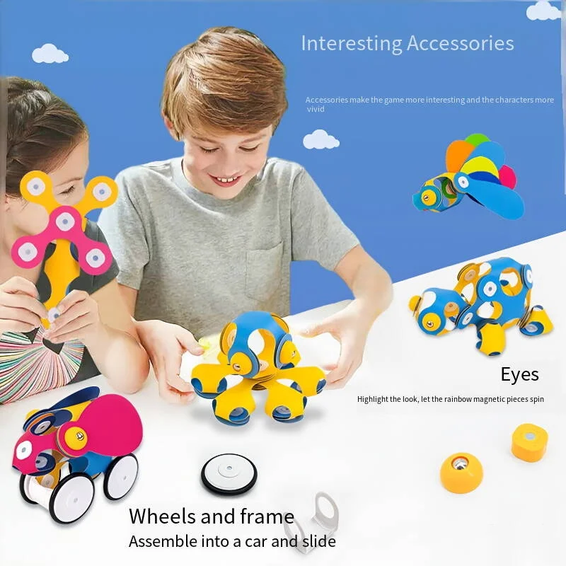 48ピース レインボー磁気シートキット 3D立体組み立て磁気 - 3D Printing Lego のレビューと価格