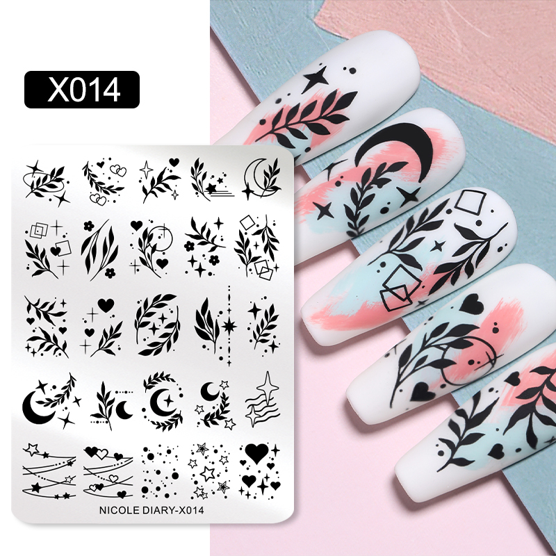 ニコール日記葉花ネイルアートスタンピングプレート描画テンプレ - 3D Printing Template のレビューと価格