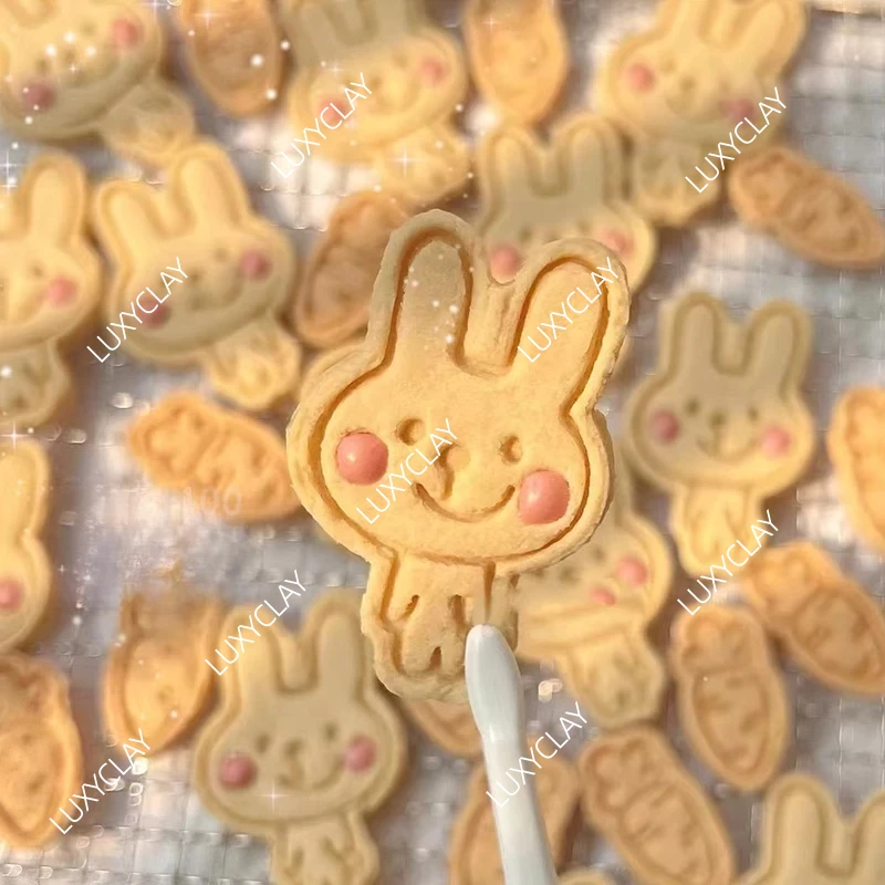 かわいい漫画バニービスケット型イースターウサギニンジン型家庭 - 3D Printing Rabbit のレビューと価格