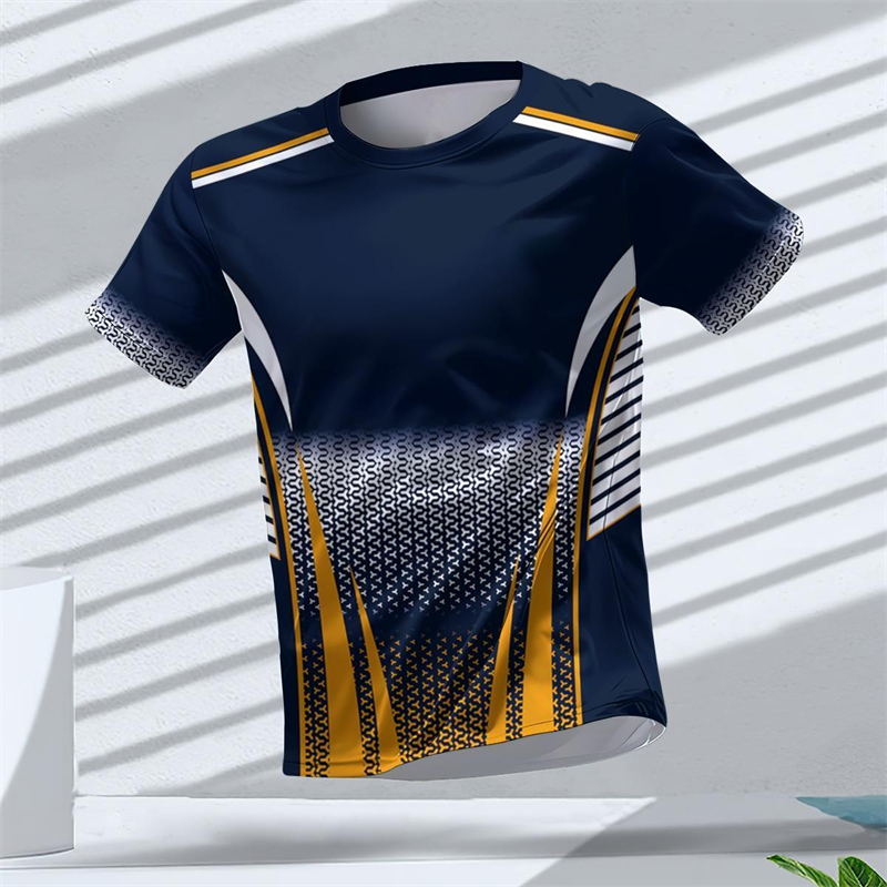メンズ 幾何学模様 3Dプリント スポーツTシャツ 夏 カジ - 3D Printing Tablet のレビューと価格