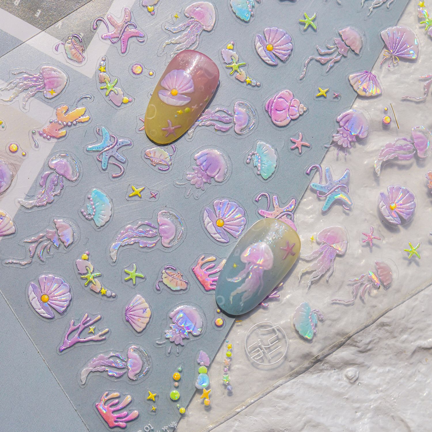 カラフルなドリフトバッグジェリーネイルステッカー 3D レイ - 3D Printing Epoxy Resin のレビューと価格