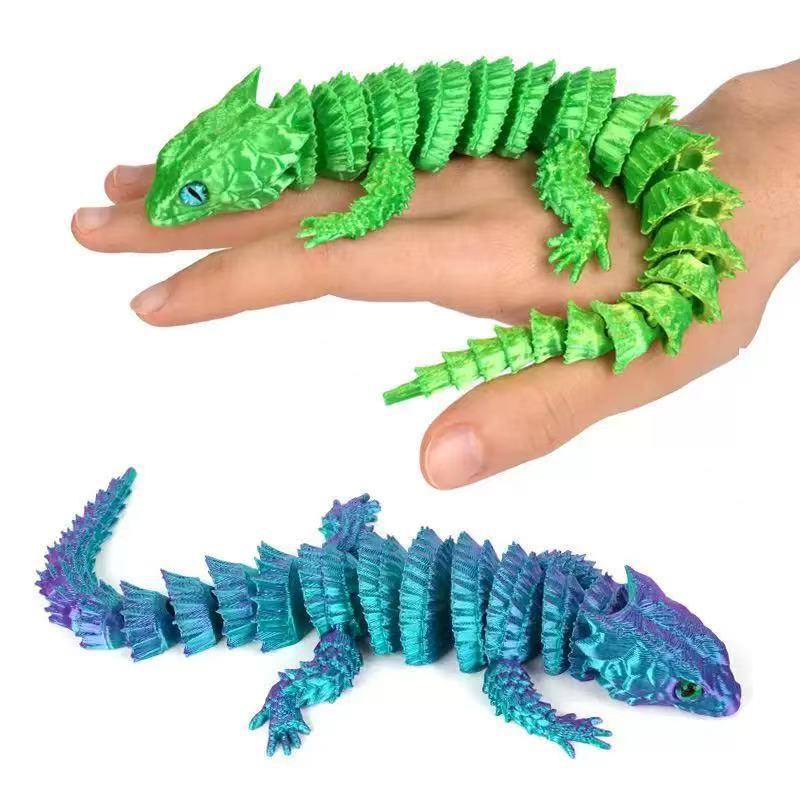 3D プリント結合トカゲ漫画像可動尾飾りデスクトップ子供部屋 - 3D Printing Quality のレビューと価格