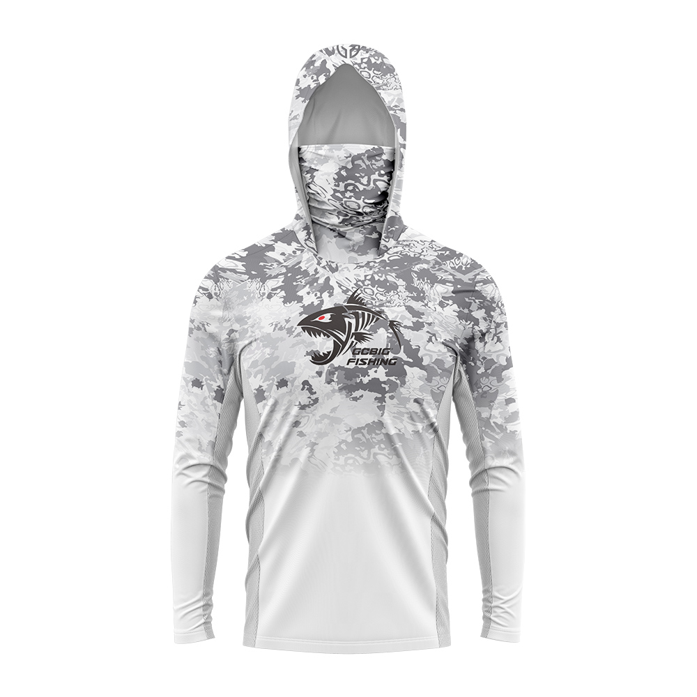 UPF50+ フード付きフィッシングシャツ 内蔵フェイスゲイ - 3D Printing Jersey のレビューと価格