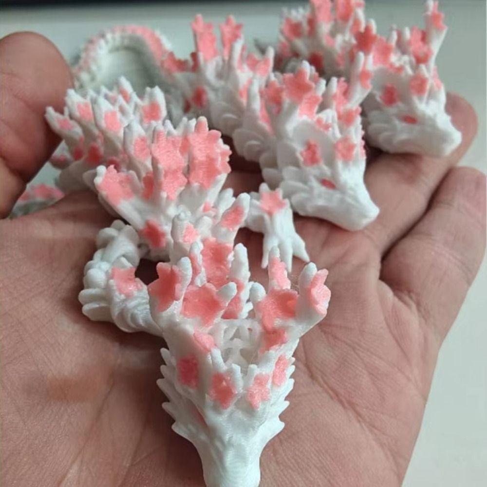 シミュレートされた目を持つ3Dプリントドラゴン、桜の花の咲く - 3D Printing Simulator のレビューと価格