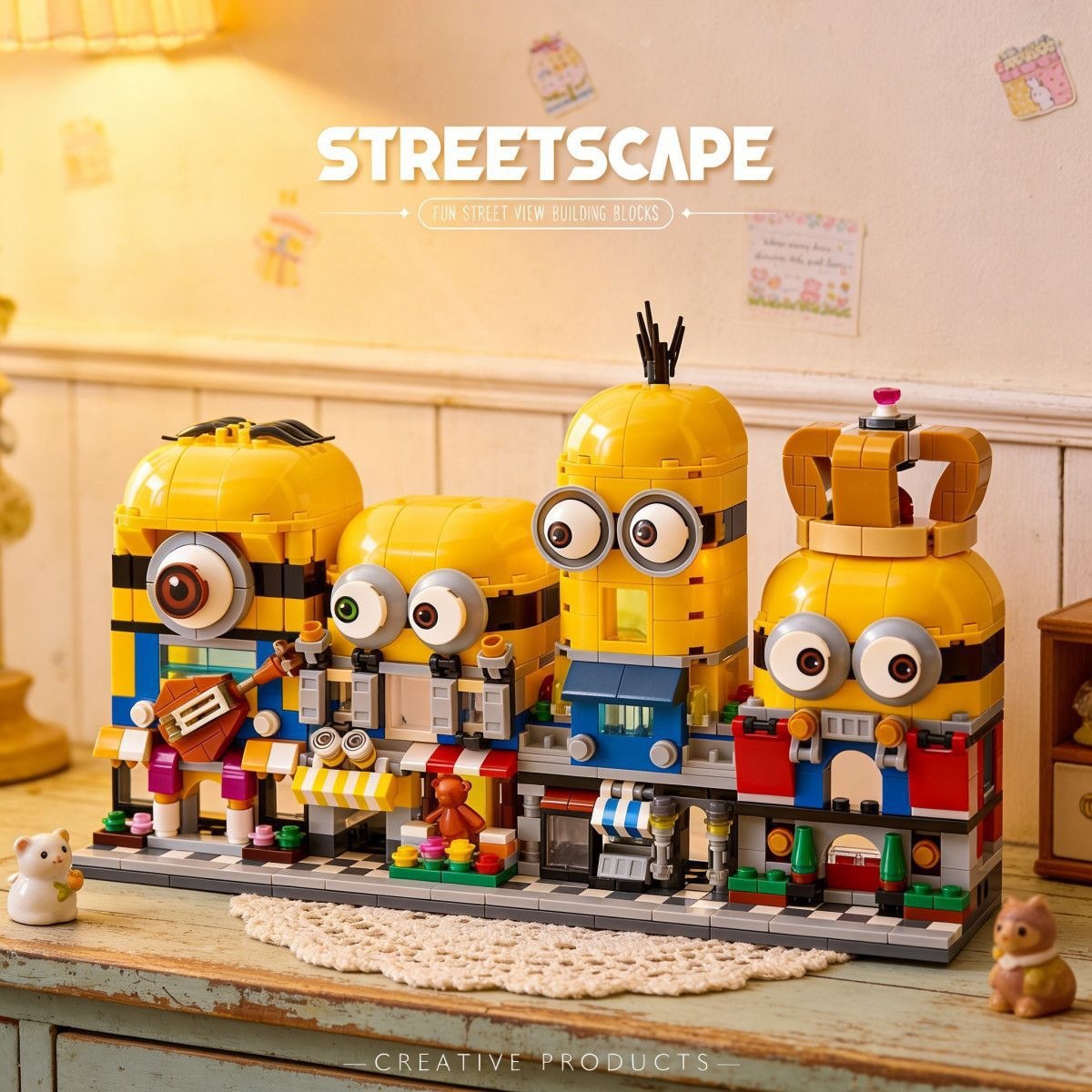 4-in-1 ミニオンズ ストリートビュー ビルディングブロ - 3D Printing Lego のレビューと価格