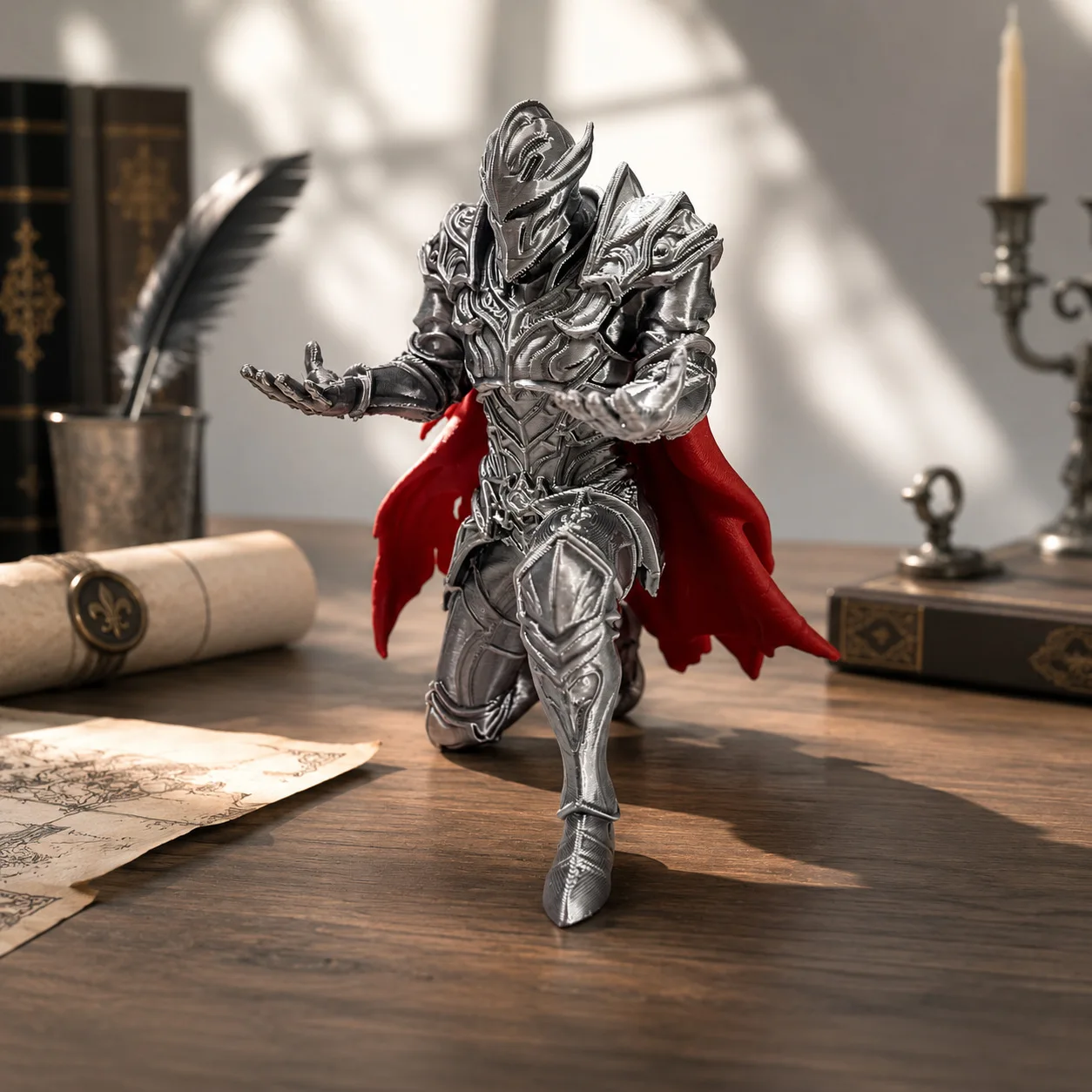 3Dプリント製ダークナイトペンホルダー - クリエイティブな - 3D Printing Knight Armor のレビューと価格