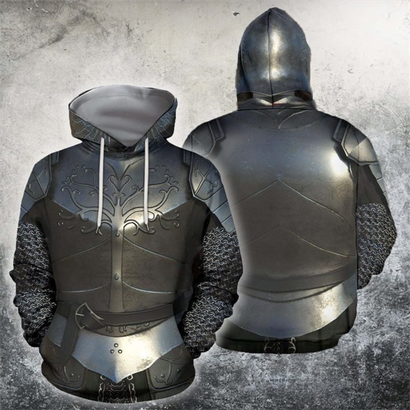 男性と女性のための3Dプリントされたセーター,韓国の服,原宿 - 3D Printing Knight Armor のレビューと価格