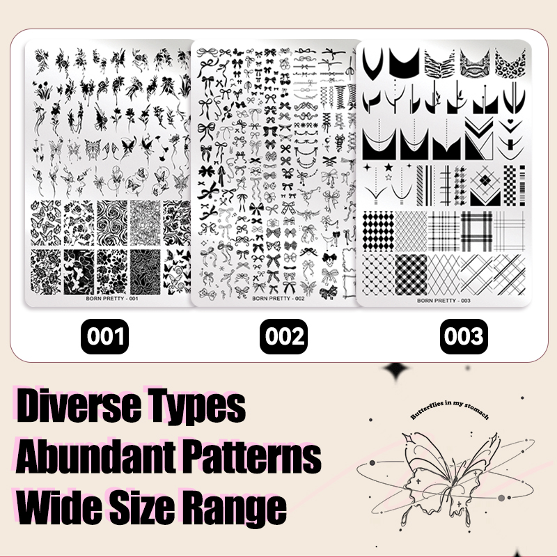 BORN PRETTY リーフフラワーネイルアートスタンピン - 3D Printing Template のレビューと価格