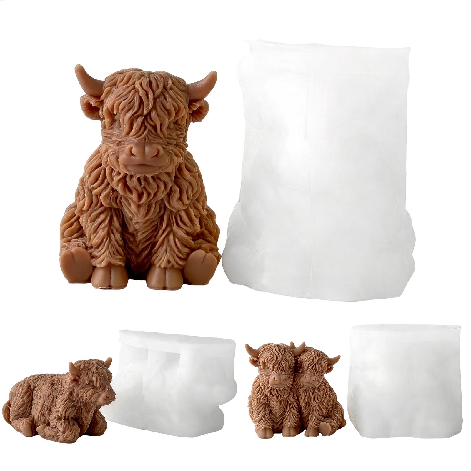 ハイランドカウシリコンモールド再利用可能な3Dかわいい動物鋳 - 3D Printing Epoxy Resin のレビューと価格
