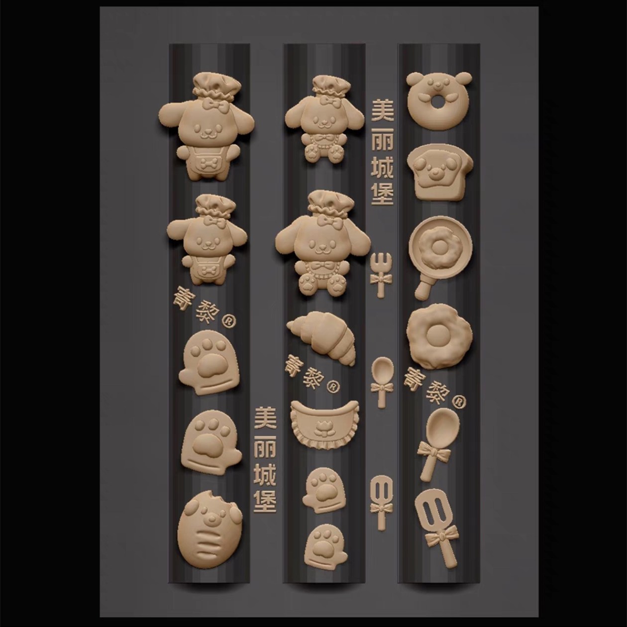 1個 パンク ウサギ クマ クモ リボン ハート 3D アク - 3D Printing Template のレビューと価格