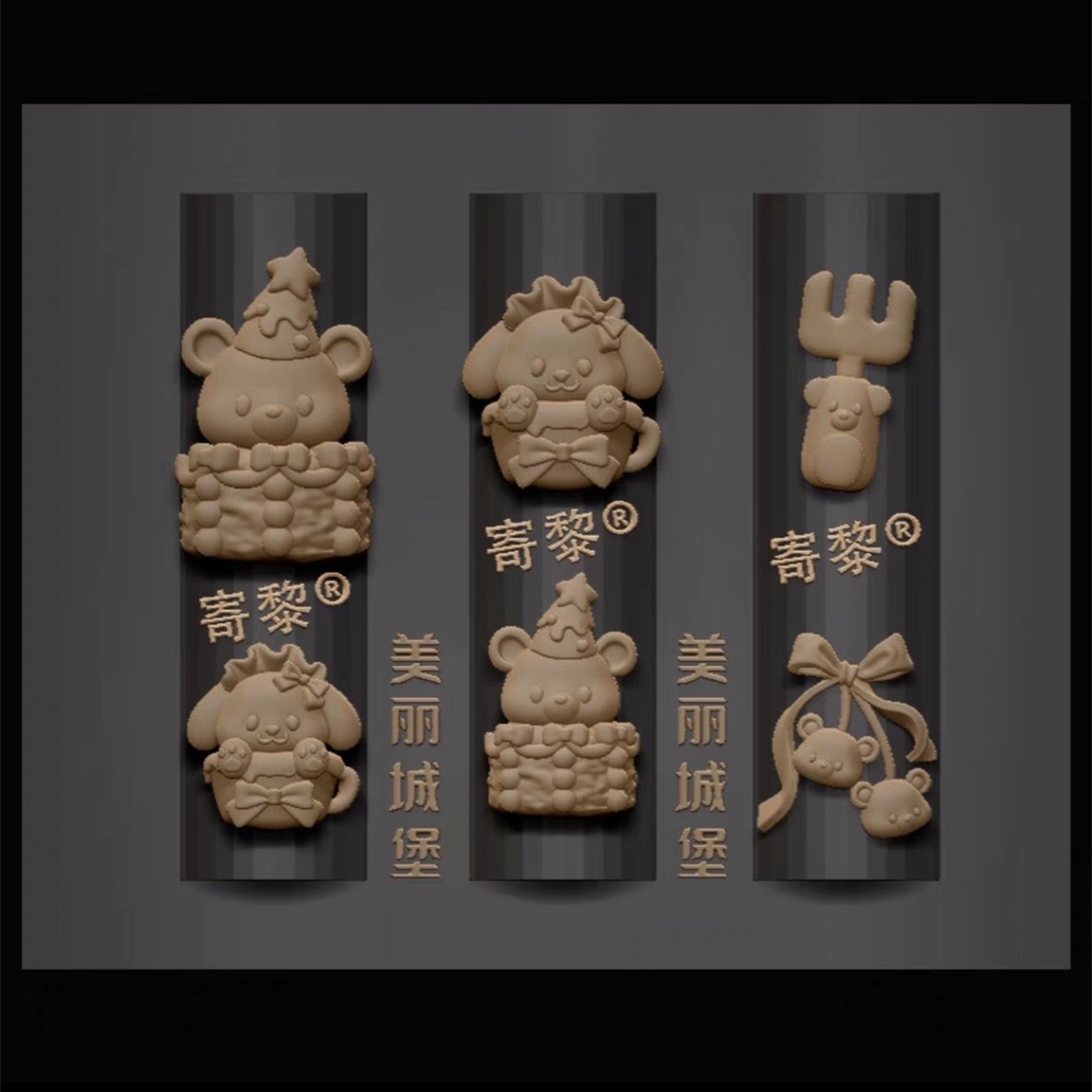 1個 パンク ウサギ クマ クモ リボン ハート 3D アク - 3D Printing Template のレビューと価格