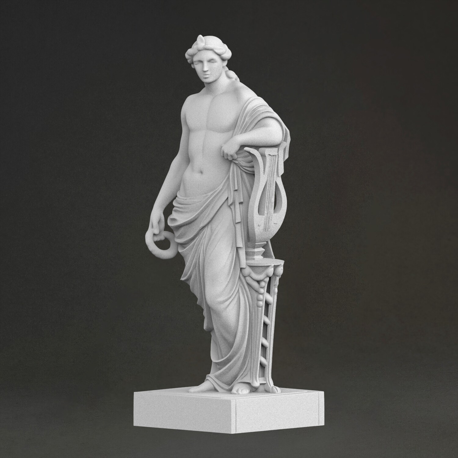 「アポロ、太陽の神」彫刻、3Dプリントレジン素材、手描き、石 - 3D Printing Resin のレビューと価格