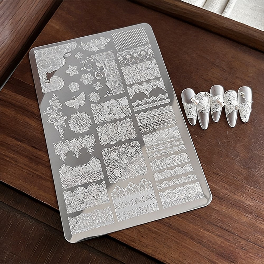 9*15 センチメートル 3D レース蝶ネイルアートスタンピ - 3D Printing Template のレビューと価格