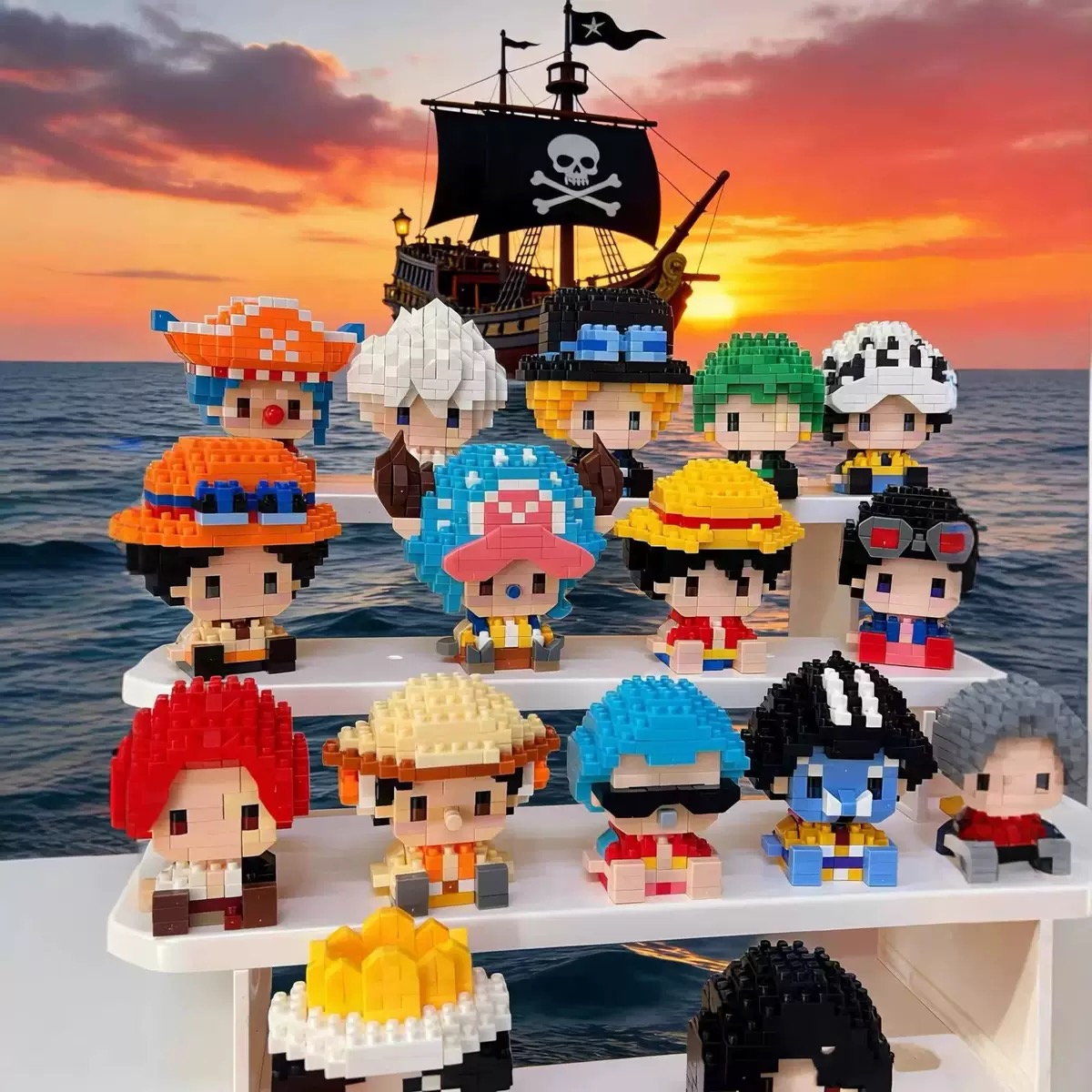 ONE PIECE 太陽の神ニカ ルフィ マイクロアクション - 3D Printing Lego のレビューと価格